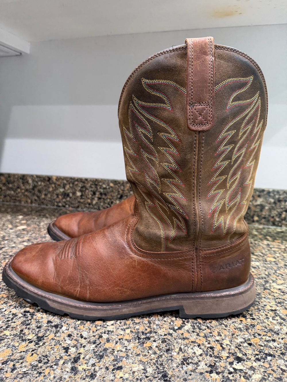 ARIAT groundbreaker 13EE Men's Brown Leather Work Cowboy Boots